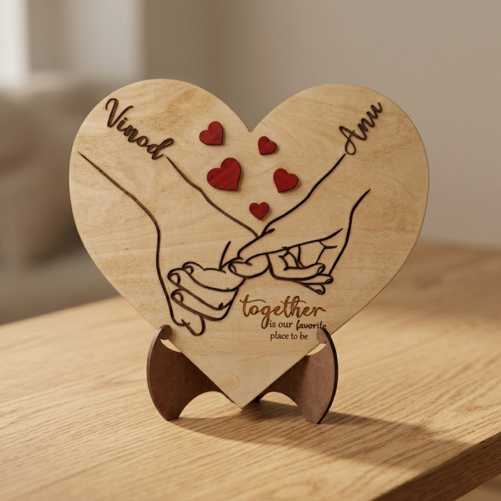 Couple Heart Plaque